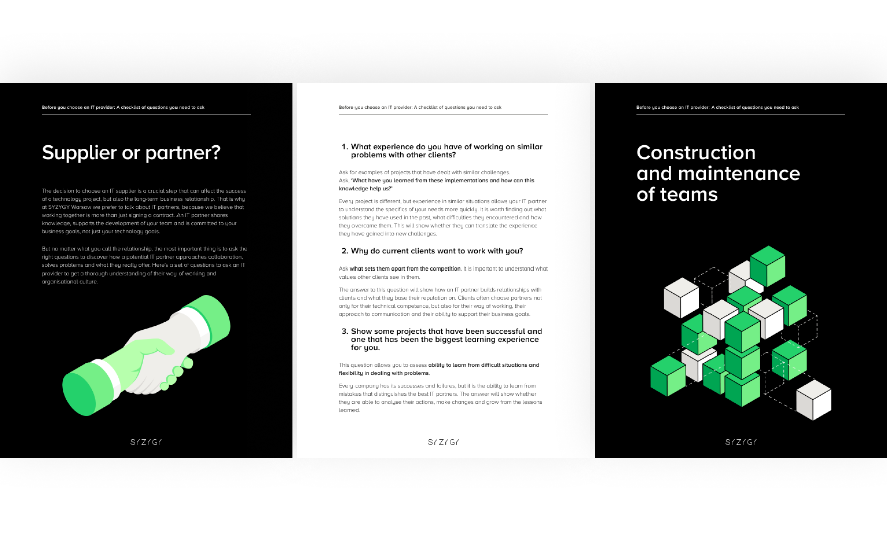 Checklist of questions to ask an IT vendor - Basic questions in PDF format, ready to print, with sections on experience, value, customer relations and cost.