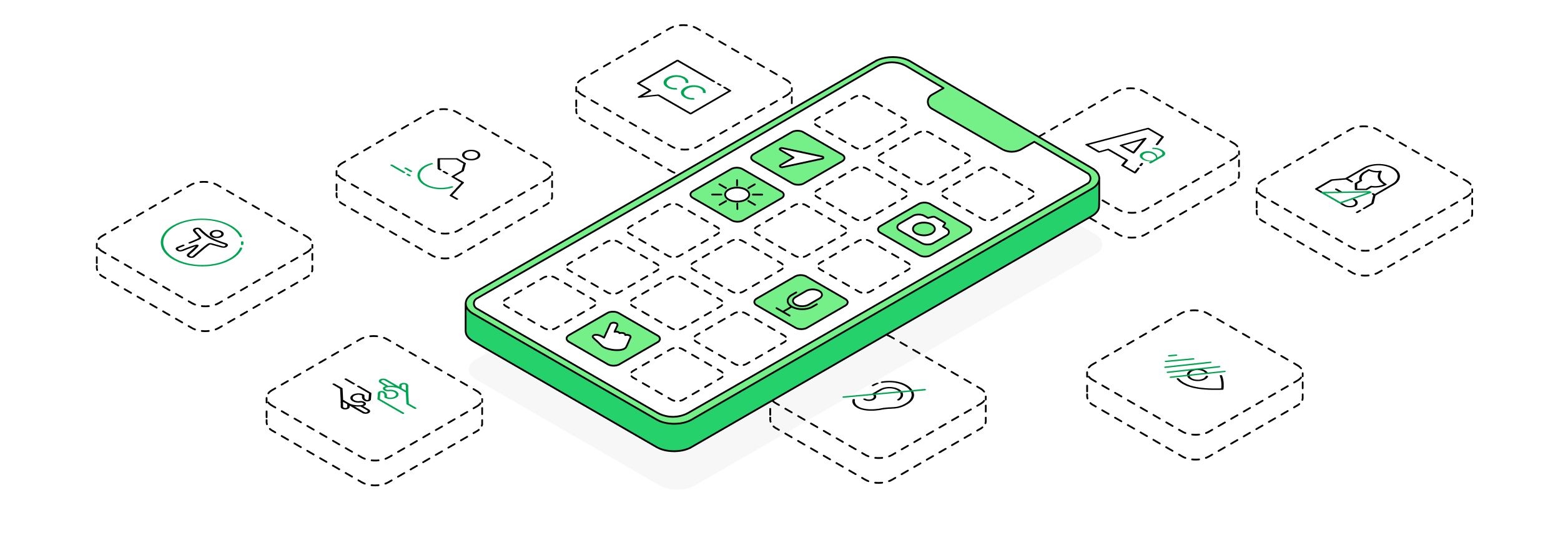 Dostępność aplikacji mobilnych - Ilustracja przedstawiająca smartfon z ikonami symbolizującymi dostępność cyfrową, takimi jak powiększone przyciski, opcje skalowania tekstu oraz ikony technologii wspomagających, takich jak czytniki ekranu. Obraz podkreśla znaczenie dostępności aplikacji mobilnych dla wszystkich użytkowników, w tym osób z niepełnosprawnościami, oraz podkreśla istotę inkluzywnego projektowania w świecie cyfrowym, zwiększając zasięg i poprawiając doświadczenia użytkowników.