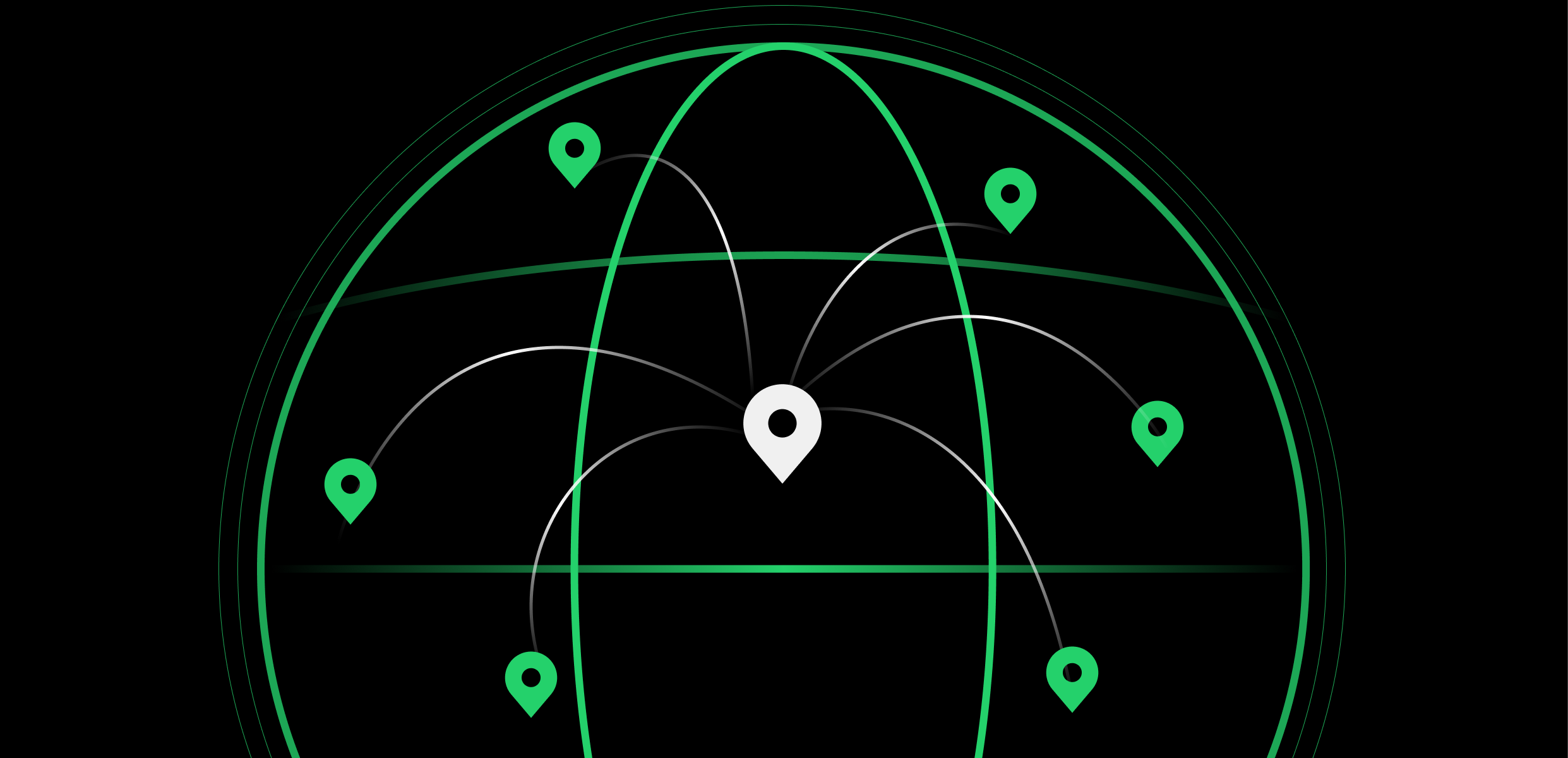 The graphic depicts a global network of interconnected sites, symbolising the management of multilingual websites. The image refers to the language versions of the website, the integration of a multilingual website and the implementation of a language switch. The illustration highlights the strategy of scaling multilingual sites and optimising for each language version in the context of global reach. This is more than just creating pages in English as the default language - selected local languages have a significant impact on conversion, for example.