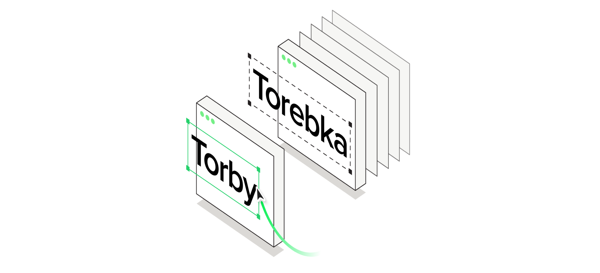 Grafika przedstawiająca działanie semantycznego wyszukiwania w e-commerce na przykładzie zapytania ‘torby’, które zostaje automatycznie rozszerzone na powiązaną kategorię ‘torebka’. Ilustracja pokazuje, jak przetwarzanie języka naturalnego i analiza kontekstu zapytania umożliwiają zrozumienie znaczenia słów oraz intencji użytkowników, nawet jeśli nie użyją dokładnych fraz kluczowych. W efekcie użytkownicy otrzymują trafne wyniki wyszukiwania, ponieważ semantyczne wyszukiwanie opiera się nie tylko na dopasowaniu słów, ale także na interpretacji celu wyszukiwania semantycznego i rozszerzaniu zapytań dzięki algorytmom AI i uczeniu maszynowemu.