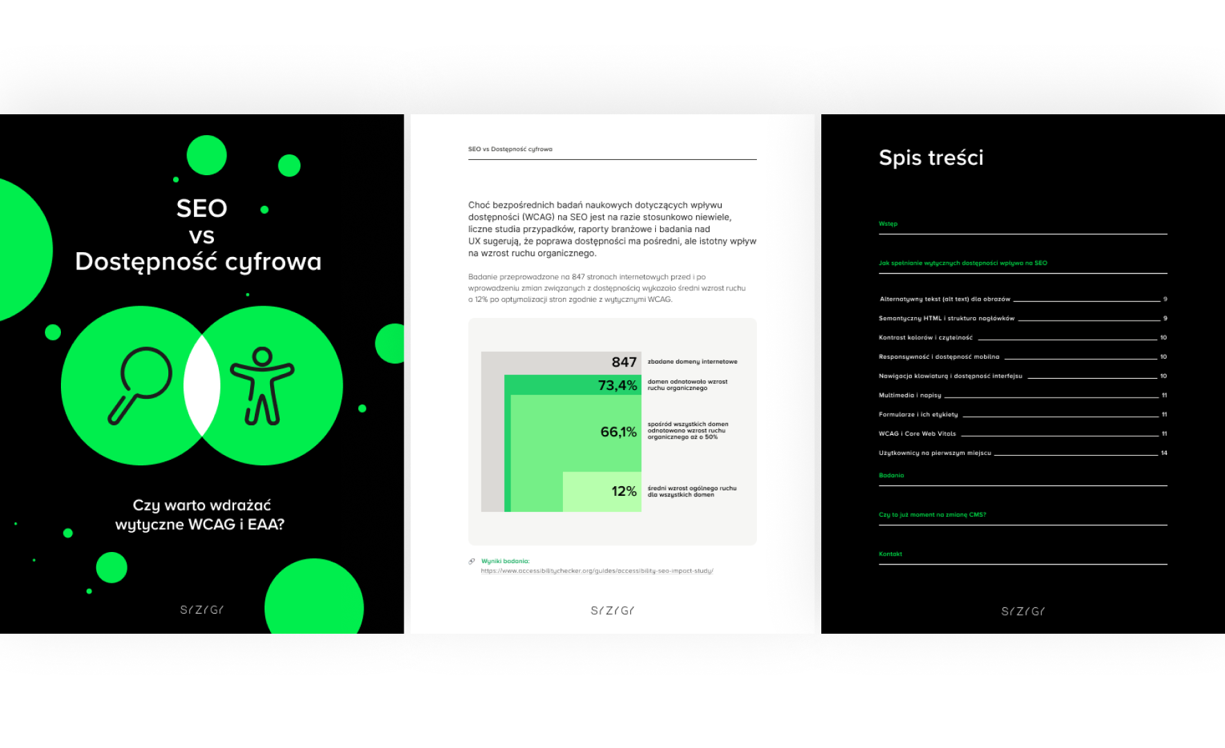 Podgląd treści ebooka: Ebook o wpływie WCAG na pozycjonowanie w wyszukiwarkach SEO